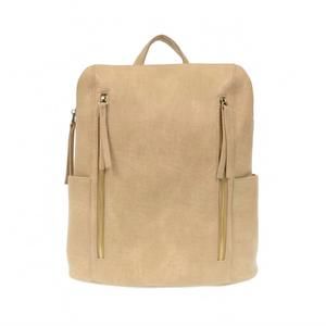 NEW JOY SUSAN raegan double zip backpack in buff